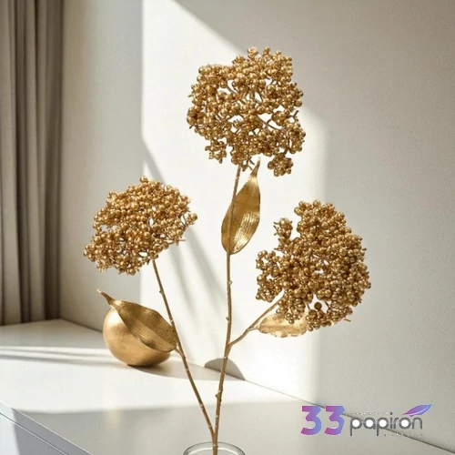 Selyemvirág - művirág 24' arany szálas virág 86cmx15cmx12cm sdkae