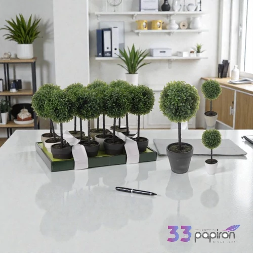 Selyemvirág művirág buxus ' álló, kaspóban kpm