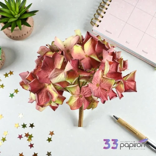 Selyemvirág művirág hortenzia Hydrangea rd L pink 65cm Holland DST53