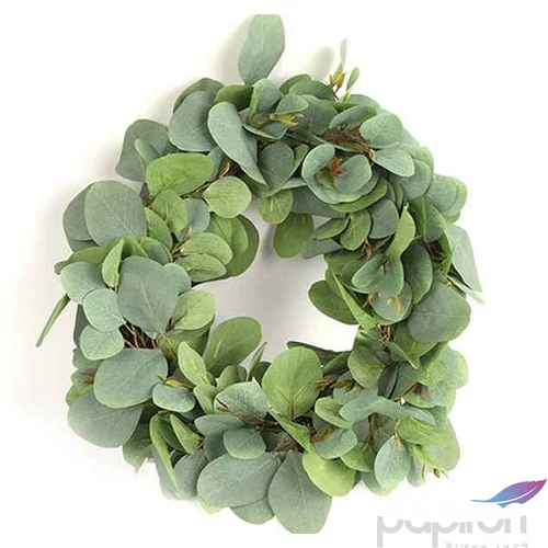 Selyemvirág - művirág koszorú Wreath eucalyptus s green Holland 40x40x10 SDDST53