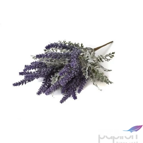 Selyemvirág - művirág levendulás csokor 41cm zöld, lila