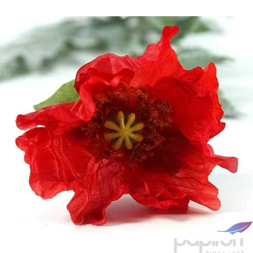 Selyemvirág - művirág pipacs Papaver Joleen red piros pipacs mákvirág 72cm Holland SDDST53