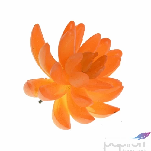 Selyemvirág - művirág műanyag pozsgás, 7x10cm narancssárga 