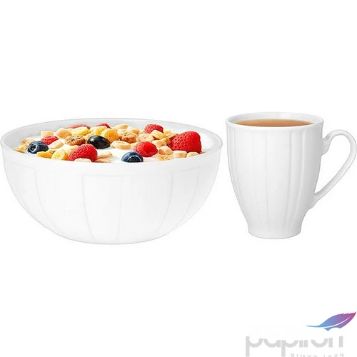 Müzlis tálka 14cm + bögre 38 c szett ROTBERG fehér Oslo