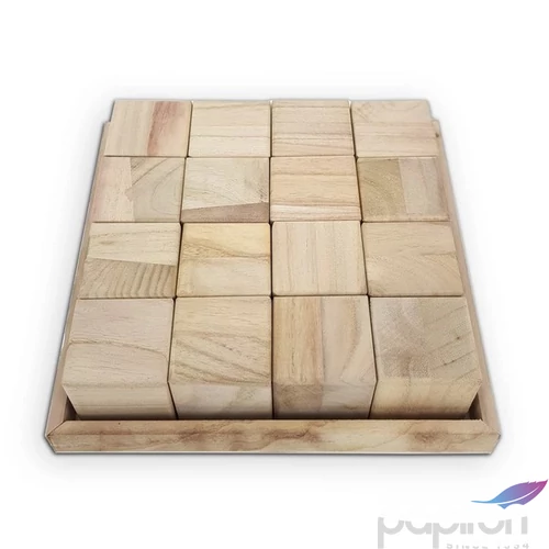 Fa natúr  kocka puzzle 16db-os Méret: 6x6cm