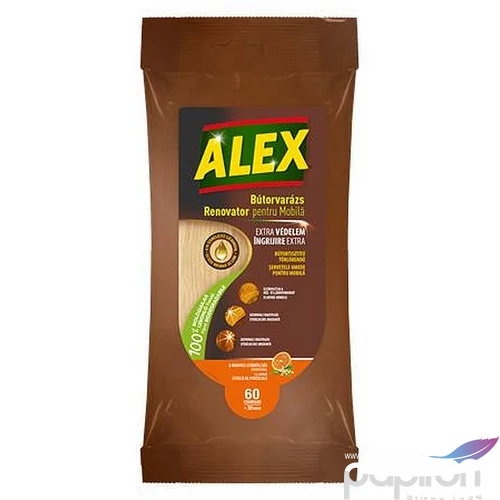 Nedves törlőkendő bútorokhoz ALEX 30db 
