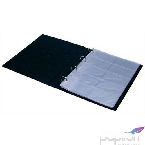Névjegytartó Panta Plast gyűrűs 400db-os fekete INP361112F
