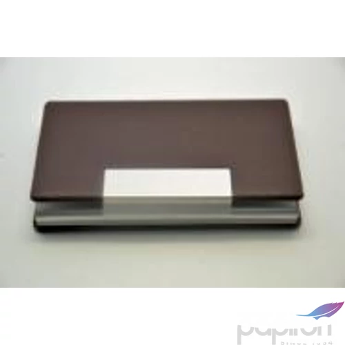 Névjegytartó fém+műbőr barna Classic 38x11x15cm 9,5x6,5x1cm