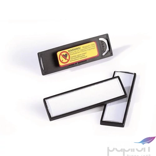 Névkitűző 17x67mm mágneses DURABLE CLIP CARD fekete