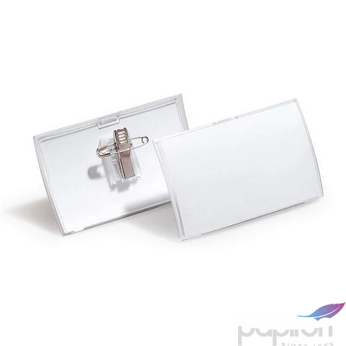 Névkitűző csíptetőve és tűve PP 54x90mm DURABLE CLICK FOLD