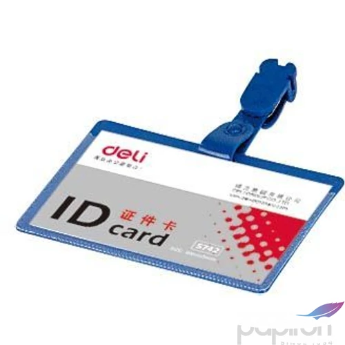 Névkitűző Deli ID PASS 5742 csiptetővel, 90x55mm