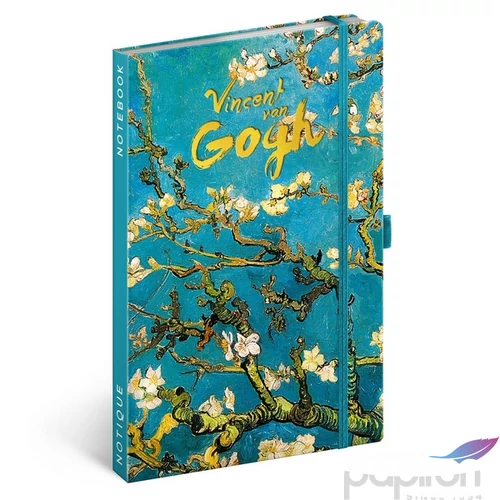 Notesz B/6 Vincent van Gogh 25 Vonalas, 11x16cm Realsystem 2025 kollekció!