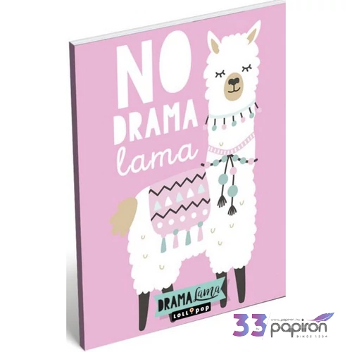 Notesz papírfedeles A/7 Lollipop Drama Lama - láma 19' Jegyzetfüzet Lizzy kollekció