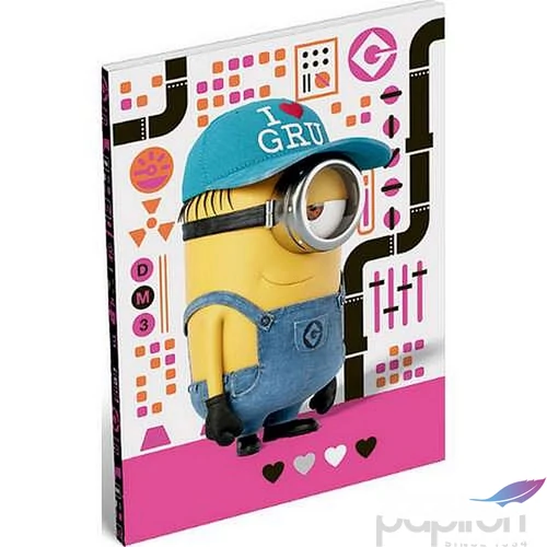 Notesz papírfedeles A/7 Minion Minions Pink 18' Jegyzetfüzet Lizzy kollekció