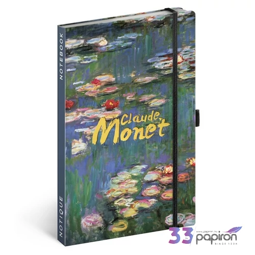 Notesz vonalas 2026 Claude Monet 13×21 cm Realsystem 2026 kollekció!