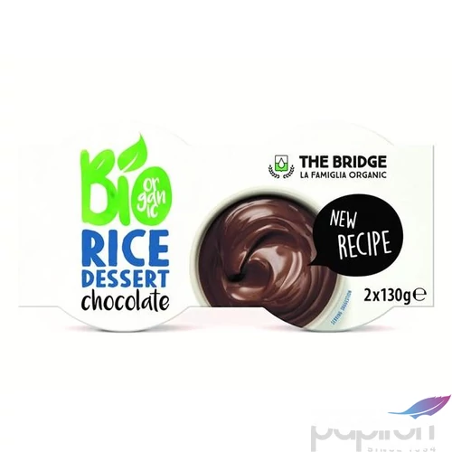 Növényi desszert bio 2x130 g THE BRIDGE rizs csokis