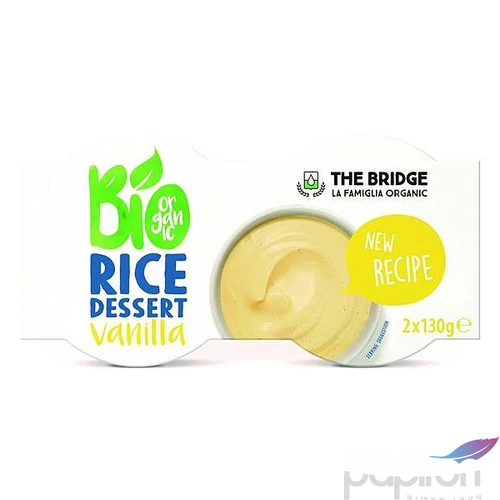 Növényi desszert bio 2x130 g THE BRIDGE rizs vanília