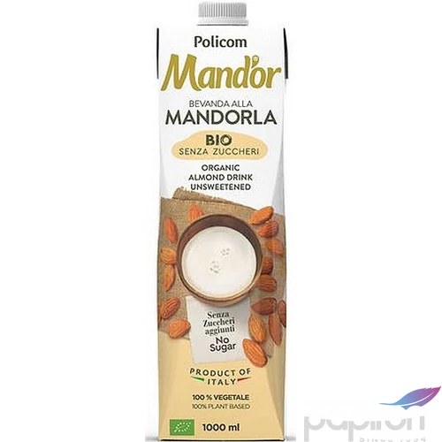Növényi ital cukormentes dobozos 1 l MAND`OR Prémium Bio mandula