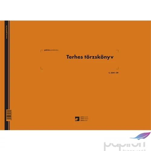 Ny C 3341-29 Terhes törzskönyv A3 50lapos