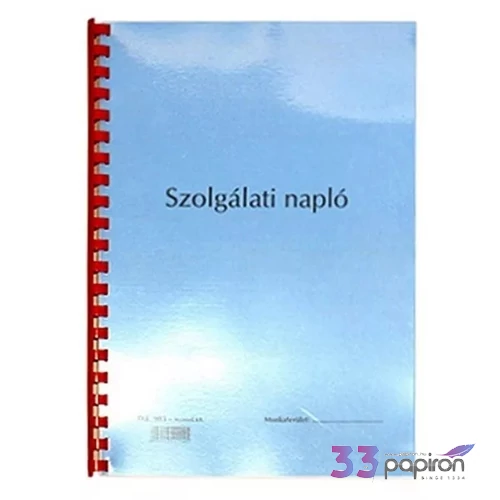 Ny D E 903/A őrnapló Szolgálati napló /őrnapló/ A4