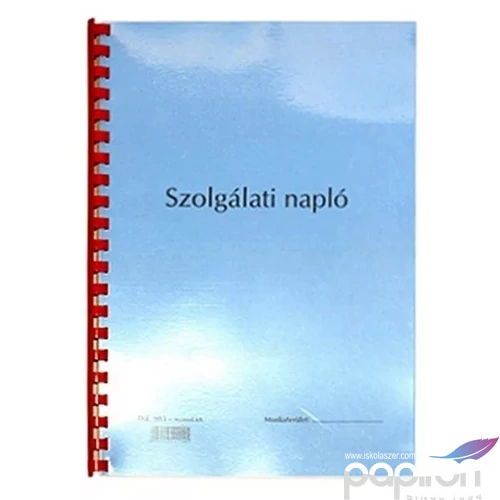 Ny D E 903/A őrnapló Szolgálati napló /őrnapló/ A4
