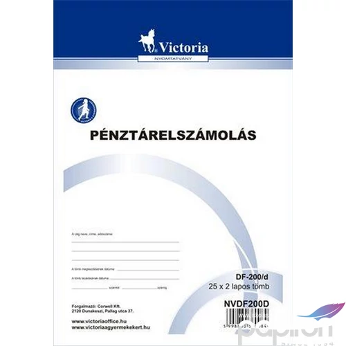 Ny D F 200/d pénztárelszámolás Pénztárelszámolás NVDF200D