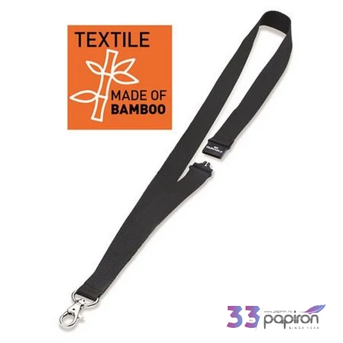Nyakbaakasztó karabinerrel DURABLE ECO fekete