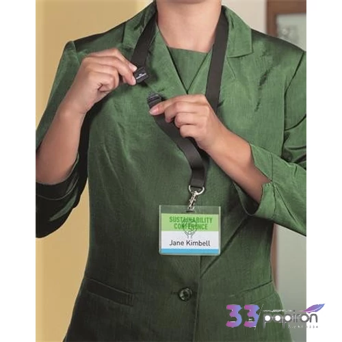 Nyakbaakasztó karabinerrel DURABLE ECO fekete
