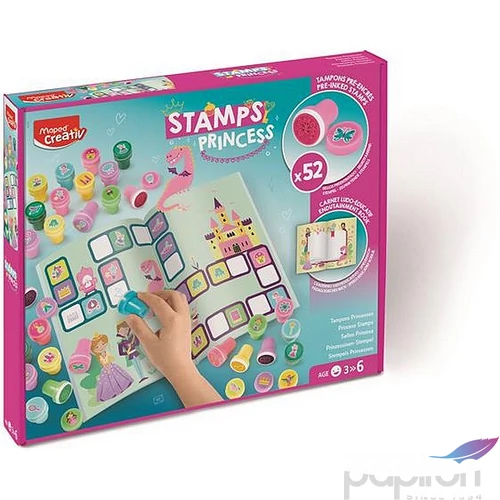 Nyomdázó készlet foglalkoztató füzettel MAPED CREATIV Stamps hercegnő