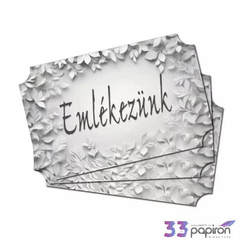Nyomtatott dekorkarton Emlékezünk 3 db/csomag