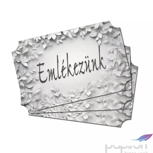 Nyomtatott dekorkarton Emlékezünk 3 db/csomag