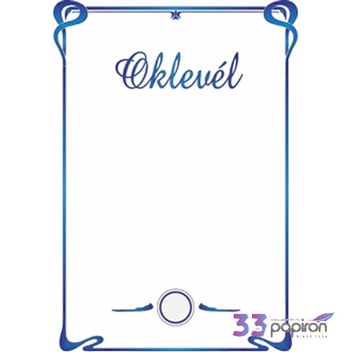 Emléklap, oklevél A4