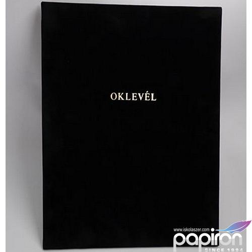 Oklevéltartó A4 exclusive Aranyozva Fekete ISKE142