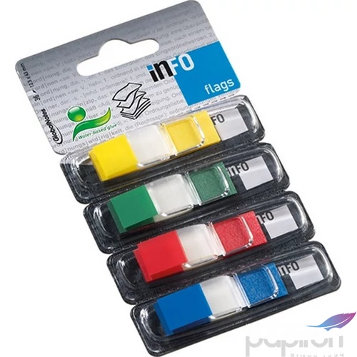 Oldaljelölő műanyag Info Notes Flag 12.5x43 mm 4x36 lapos vegyes színek