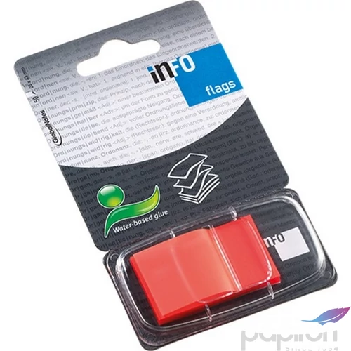 Oldaljelölő műanyag Info Notes Flag 25x43 mm 50 lapos narancs