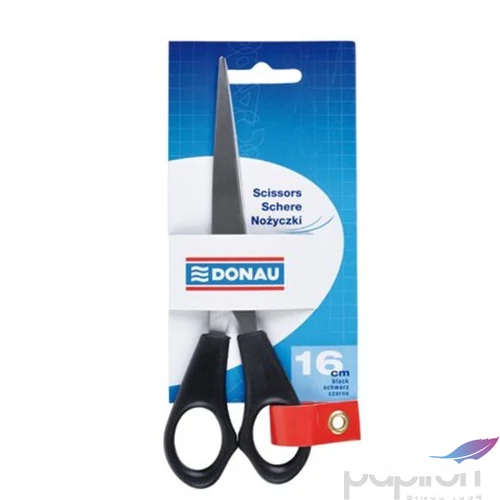 Olló 16cm Donau irodai olló fekete Irodai kiegészítők DONAU 7922001PL-01