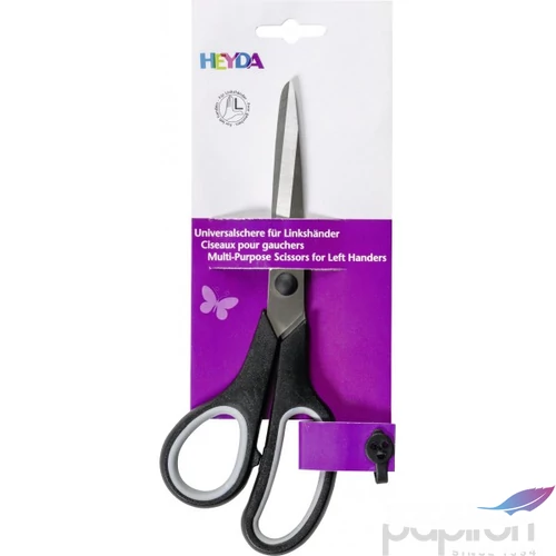 Olló HEYDA Soft-Touch Balkezes Soft-Touch Balkezes 21cm  fekete-szürke 