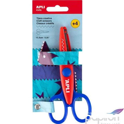 Olló kreatív 13cm Apli cikk-cakk  olló 13,5cm 