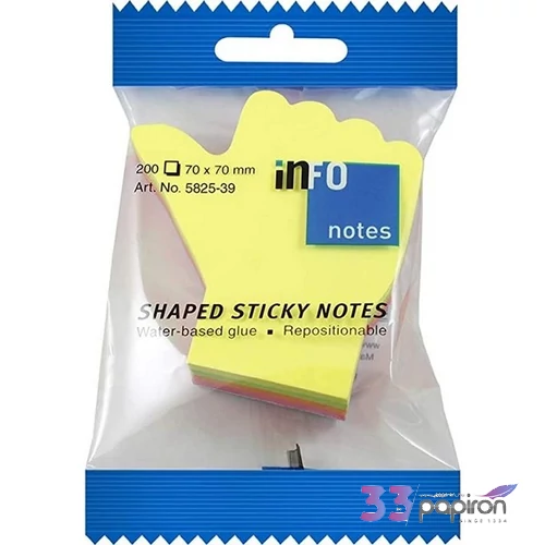 Öntapadó jegyzettömb Info Cubes GLN 68x68mm, 200lap kéz Gln 5825-39