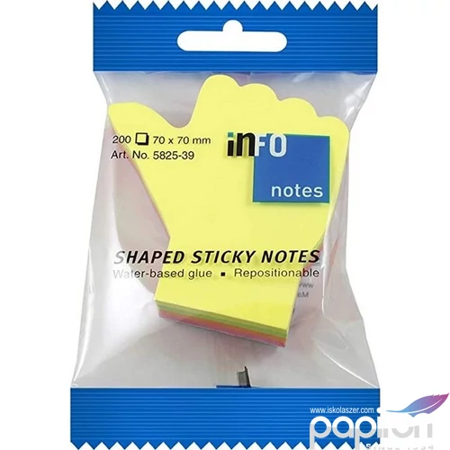 Öntapadó jegyzettömb Info Cubes GLN 68x68mm, 200lap kéz Gln 5825-39