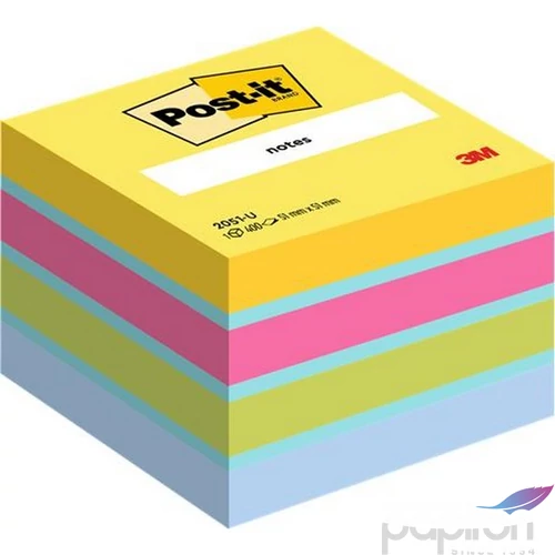 Öntapadós jegyzettömb 3MPostit 51x51 mm, 400 lap, ultra színek 