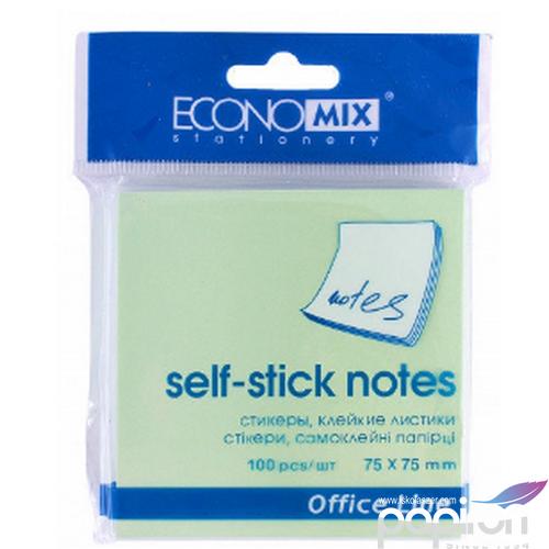 Öntapadós jegyzettömb 50x75mm Economix 100lapos világoszöld 4044572209313 jegyzettömb