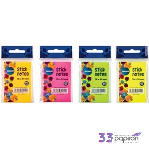 Öntapadós jegyzettömb 51x76mm Centrum 80lapos neon színek jegyzettömb 82211