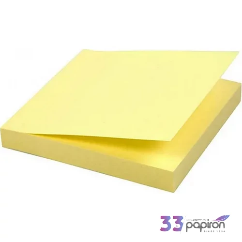 Öntapadós jegyzettömb 75x75mm 100lapos sárga tenderes