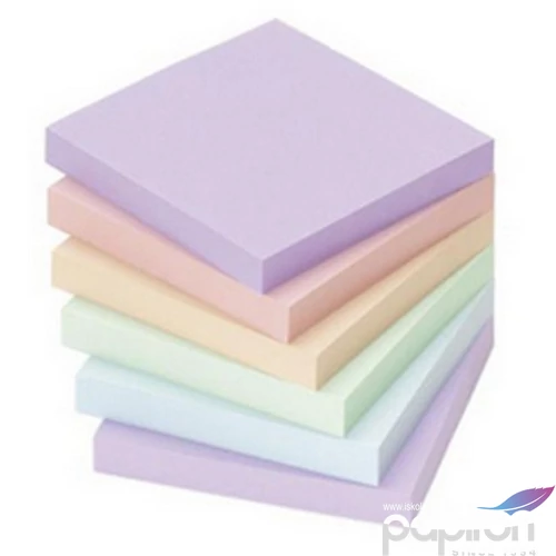 Öntapadós jegyzettömb Info notes 75x75mm pasztell 