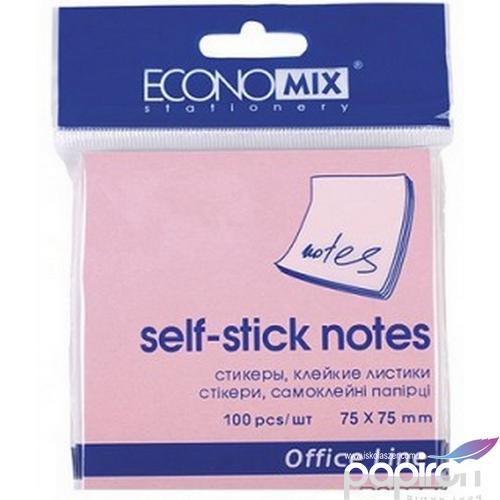 Öntapadós jegyzettömb 75x75mm Economix 100lapos rózsaszín jegyzettömb 4044572209320-09 Papiron