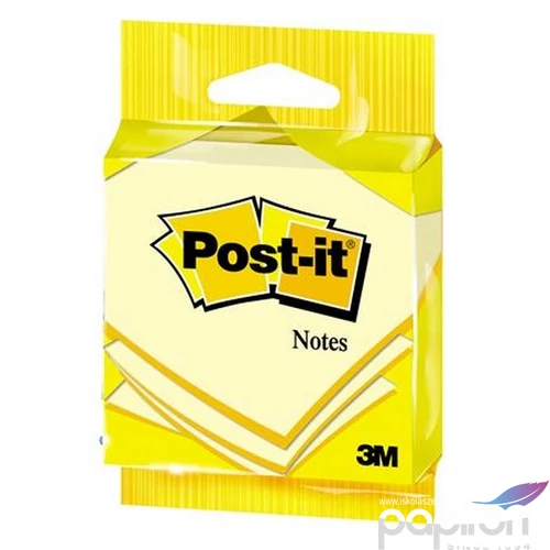 Öntapadós jegyzettömb 76x76mm 100 lap, 3M POSTIT, sárga LP6820B