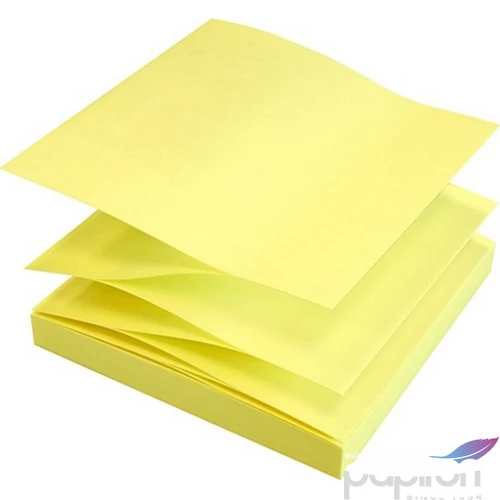 Öntapadós jegyzettömb Info Notes 75x75 mm 80 lapos élénk sárga Z tömb