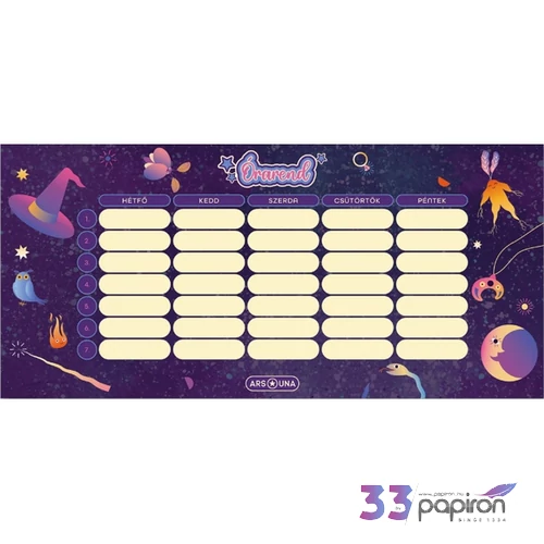 Órarend Ars Una egylapos 24'' Enchanted   lila 50493500 prémium minőség