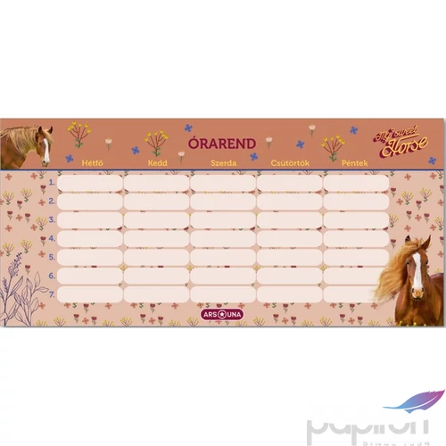 Órarend Ars Una 24'' My Sweet Horse (5358) 24 ló Öntapadós füzetcímke 3ívx6db